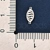 925 Sterling Silver 3D Holow Connector Charms STER-F058-02S-02-4