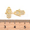 Brass Micro Pave Clear Cubic Zirconia Pendants KK-U017-06C-G-3