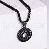 Retro Punk Hip-hop Unisex Dara Knot Stainless Steel Pendant Necklaces YI5883-3-1