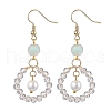 304 Stainless Steel with Acrylic Studs Dangle Earrings EJEW-JE05962-03-1