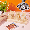 DELORIGIN 1 Set 2-Slot Wooden Earring Display Card Stands EDIS-DR0001-07B-3