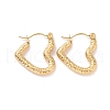 Ion Plating(IP) 304 Stainless Steel Heart Hoop Earrings for Women EJEW-G293-25G-1