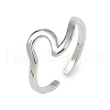 Brass Adjustable Cuff Rings for Women RJEW-B132-03P-4