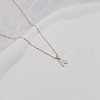 Alloy White Enamel Initial Pendant Necklaces WG51722-01-1