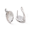 Rack Plating Brass Hoop Earring Findings with Latch Back Closure KK-D086-10P-1