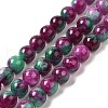 Natural Dyed White Jade Beads Strands G-M402-C03-19-2