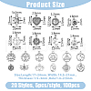 HOBBIESAY 100Pcs 20 Style Tibetan Style Alloy Pendants FIND-HY0003-07-2