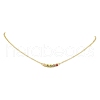 Rack Plating Brass Pave Colorful Cubic Zirconia Cube Link Necklaces NJEW-JN04999-1