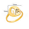 Personality Special-Interest 304 Stainless Steel Finger Rings for Women FS-WG32BFC-01-3