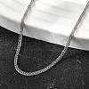 1.2MM 304 Stainless Steel Wheat Chain Necklaces for Men STAS-V011-03A-P-2