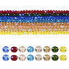 8 Strands 8 Colors Electroplate Transparent Glass Beads Strands EGLA-TA0001-37-3
