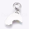 304 Stainless Steel European Dangle Charms STAS-O097-15P-2