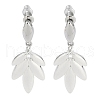 Wheat Brass Drawbench Dangle Earring EJEW-L288-009S-2