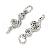 Brass Micro Pave Cubic Zirconia Pendants KK-U056-07P-2