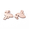 PVD Vacuum Plating 304 Stainless Steel Charms STAS-G215-02RG-2