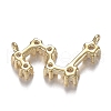 Brass Micro Clear Cubic Zirconia Pendants ZIRC-F120-019G-07-2