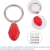 120Pcs 12 Colors Glass Charms PALLOY-GO00011-3