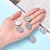 Tarnish Resistant Flat Round 304 Stainless Steel Plain Edge Bezel Cups STAS-R083-02-4