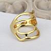 Real 18K Gold Plated Tin Alloy Hollow Finger Rings For Women RJEW-BB14238-8G-2