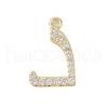 Rack Plating Brass Micro Pave Clear Cubic Zirconia Pendants KK-A224-03K-G-1