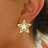Stainless Steel Plastic Star Stud Earrings BP6861-4