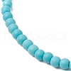 Dyed Synthetic Turquoise Beads Stretch Bracelets for Women Men BJEW-JB11311-03-4