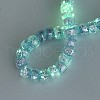 Luminous Handmade Silver Foil Glass Beads Strands FOIL-N029-02B-07-2