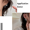 Fashewelry 8Pairs 4 Colors Ring Brass Hoop Earrings EJEW-FW0001-01-11