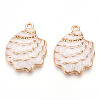 Rack Plating Alloy Enamel Pendant ENAM-Q449-12G-04-1