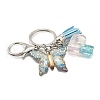 26Pcs Transparent Epoxy Resin & Transparent Acrylic & Faux Suede Tassel Keychain KEYC-JKC01202-16-3
