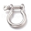 Tarnish Resistant 304 Stainless Steel D-Ring Anchor Shackle Clasps STAS-Z017-15P-3