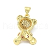 Brass Micro Pave Cubic Zirconia Pendants ZIRC-F138-08G-3