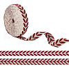 GOMAKERER about 10.5~11 yards Ethnic Style Polycotton Jacquard Leaf Ribbons OCOR-GO0001-15A-1