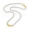 304 Stainless Steel Box Chain Necklaces NJEW-Z055-01GP-4