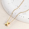 Ion Plating(IP) 304 Stainless Steel Pendant Necklaces NJEW-R050-01G-24-1