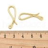 Rack Plating Brass Keychain Clasps KK-Q814-17G-3