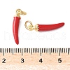Brass Enamel Pendants KK-A252-13D-G-3