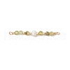 12Pcs 12 Styles Faceted Round Natural Mixed Stone Beaded Connector Charms PALLOY-JF03557-2