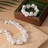 Plastic Imitation Pearl Round Beaded Necklace & Bracelets Sets FS-WG85D91-01-3