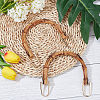 PP Plastic Half Round Bag Handle and Alloy U Shape Bag Ring FIND-WR0001-16-2