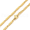 Ion Plating(IP) Golden 201 Stainless Steel Twist Bar Chain Necklaces NJEW-K270-09-3