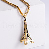 Stainless Steel Eiffel Tower Pendant Vintage Punk Hip-hop Necklaces for Men HP6822-1-1