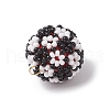 Glass Seed Beaded Football Pendants PALLOY-MZ00549-4