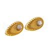 304 Stainless Steel Teardrop Stud Earrings DC5417-2-2
