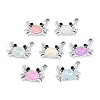 UV Plating Alloy with Mixed Color Glass Rhinestone Pendants FIND-M018-32P-1