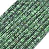 Frosted Dyed Natural Sesame Jasper Beads Strands G-K389-C36-01-2
