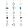 Glass Round & Octagonal Beads Hanging Suncatchers HJEW-JM03445-2