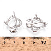 925 Sterling Silver Micro Pave Clear Cubic Zirconia Pendant Claw Cabochon Settings STER-N016-46P-3