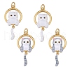 4Pcs 2 Colors Rack Plating Brass Enamel Pendants FIND-SZ0002-61-1