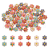   60Pcs 6 Colors Light Gold Tone Alloy Enamel Beads ENAM-PH0002-63-1